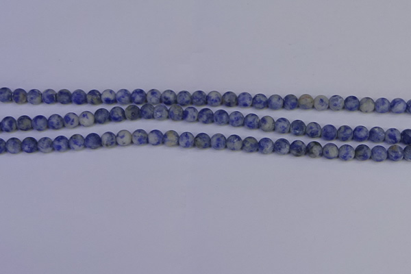 CSO530 15.5 inches 4mm round matte African sodalite beads wholesale