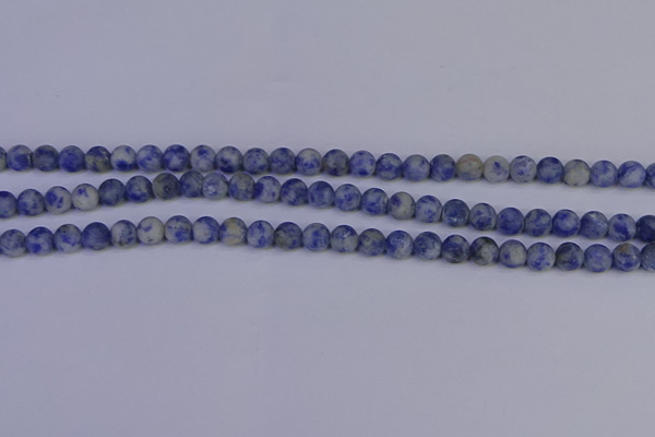 CSO531 15.5 inches 6mm round matte African sodalite beads wholesale
