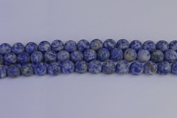 CSO535 15.5 inches 14mm round matte African sodalite beads wholesale