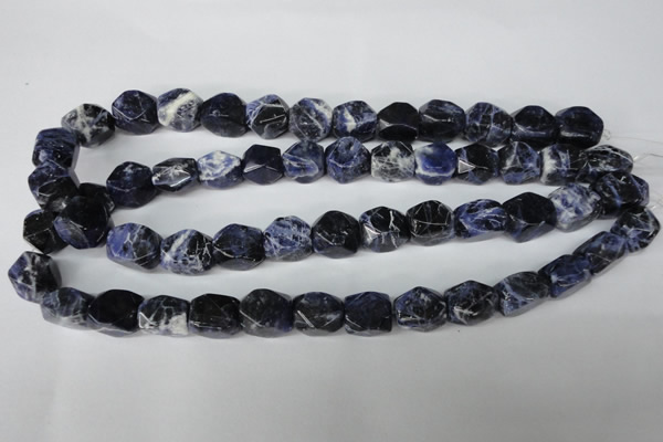 CSO56 15.5 inches 10*14mm faceted nuggets sodalite gemstone beads