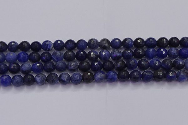 CSO603 15.5 inches 10mm faceted round sodalite gemstone beads