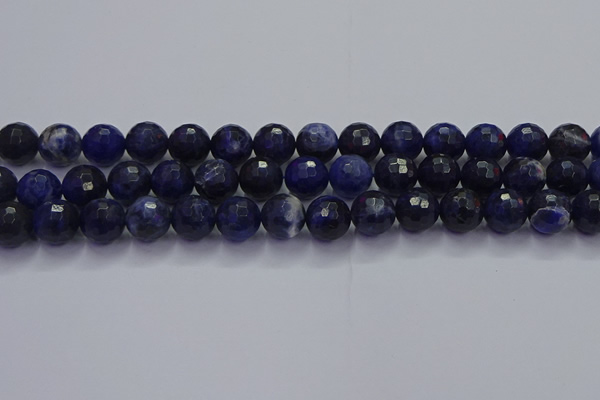CSO604 15.5 inches 12mm faceted round sodalite gemstone beads