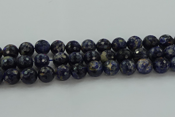 CSO647 15.5 inches 16mm faceted round sodalite gemstone beads