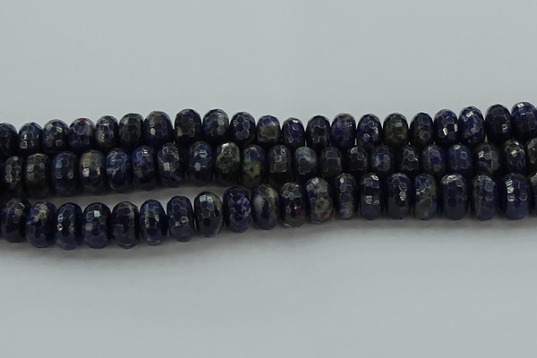 CSO665 15.5 inches 8*14mm faceted rondelle sodalite gemstone beads