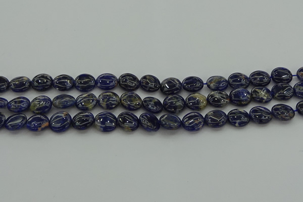 CSO671 15.5 inches 12mm flat round sodalite gemstone beads