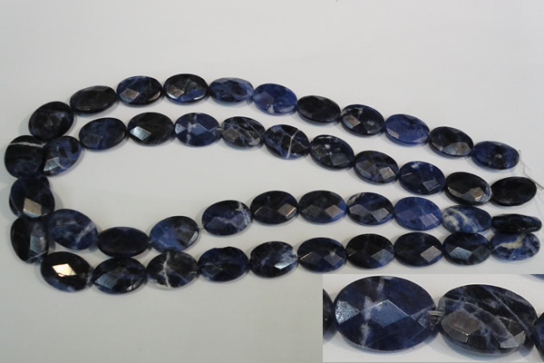 CSO68 15.5 inches 13*18mm faceted oval sodalite gemstone beads wholesale