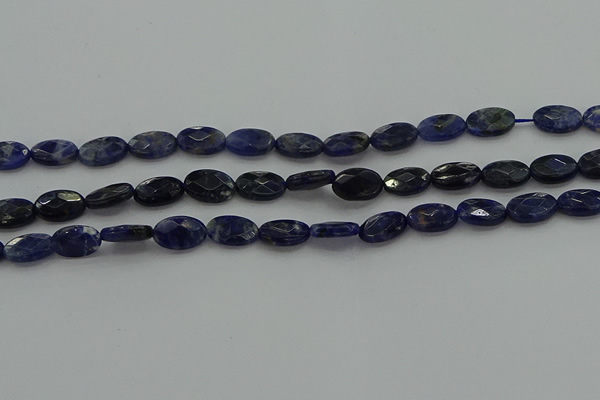 CSO715 15.5 inches 8*12mm faceted oval sodalite gemstone beads
