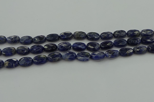CSO716 15.5 inches 10*14mm faceted oval sodalite gemstone beads
