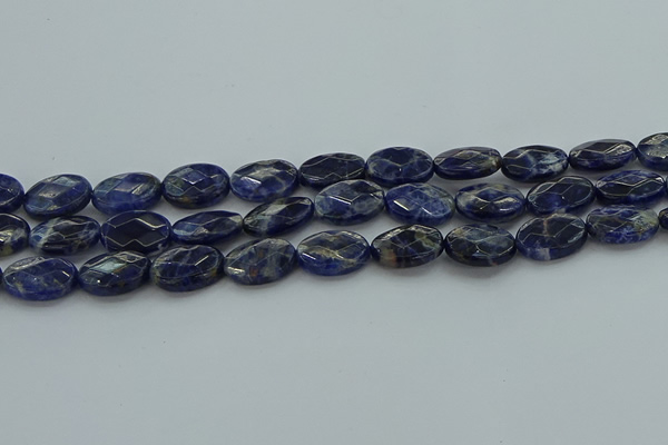 CSO717 15.5 inches 12*16mm faceted oval sodalite gemstone beads