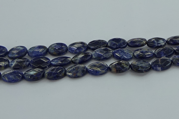 CSO718 15.5 inches 13*18mm faceted oval sodalite gemstone beads