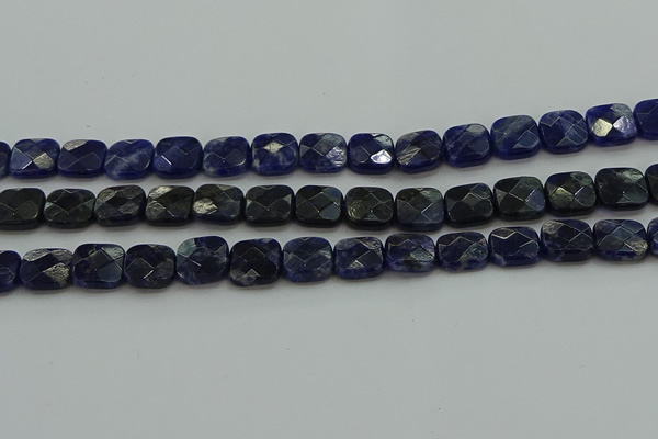 CSO725 15.5 inches 10*10mm faceted square sodalite gemstone beads