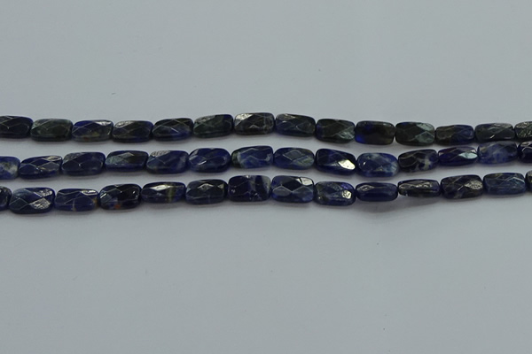 CSO735 15.5 inches 8*12mm faceted rectangle sodalite gemstone beads