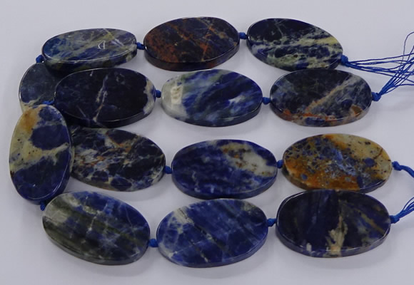 CSO820 15.5 inches 30*50mm - 32*52mm oval orange sodalite beads