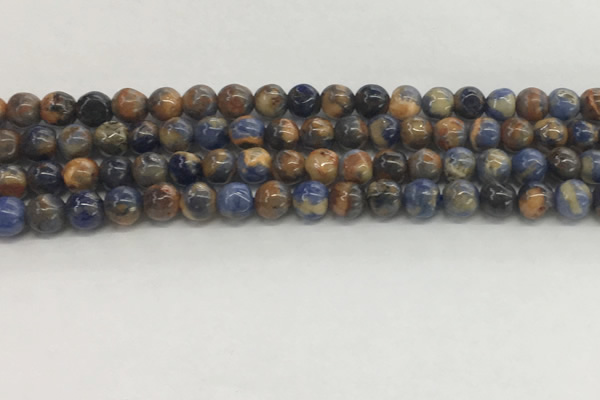 CSO831 15.5 inches 6mm round orange sodalite beads wholesale
