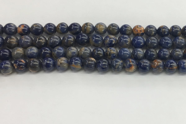 CSO832 15.5 inches 8mm round orange sodalite beads wholesale