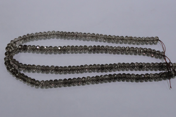 CSQ109 5*8mm faceted rondelle grade AA natural smoky quartz beads