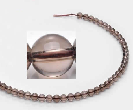 CSQ11 6mm round A grade natural smoky quartz beads Wholesale