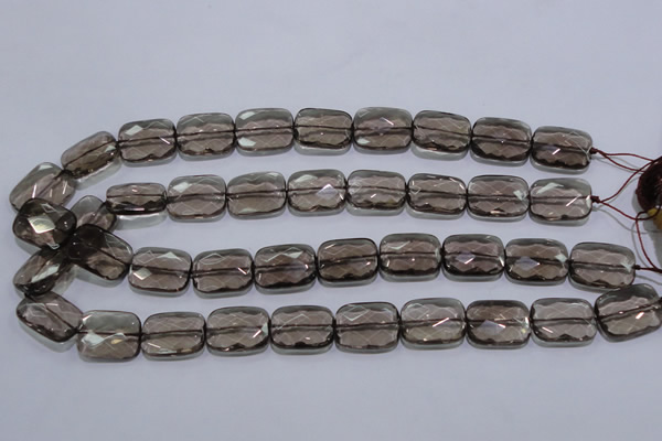 CSQ119 15*20mm facetad rectangle grade AA natural smoky quartz beads