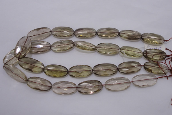 CSQ214 15*30mm faceted oval grade AA natural smoky quartz beads
