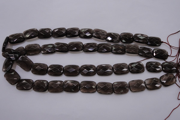 CSQ225 13*18mm faceted rectangle grade AA natural smoky quartz beads