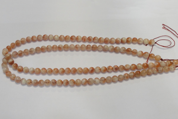 CSS15 15.5 inches 6mm round natural sunstone beads wholesale