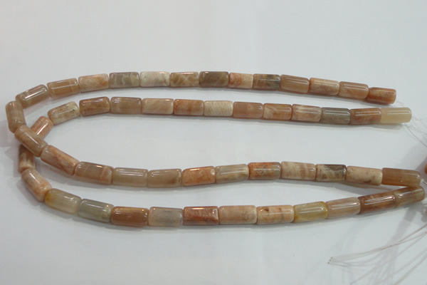 CSS252 15.5 inches 8*15mm column natural sunstone beads