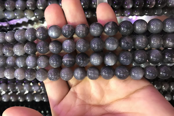 CSS317 15.5 inches 10mm round black sunstone gemstone beads