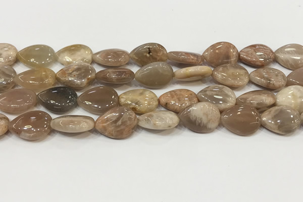 CSS408 15.5 inches 13*18mm flat teardrop sunstone beads wholesale