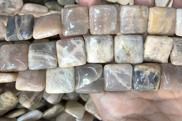 CSS425 15.5 inches 20*20mm square sunstone beads wholesale