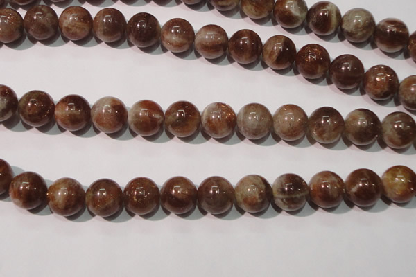 CSS556 15.5 inches 12mm round natural golden sunstone beads