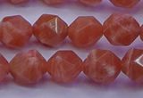 CSS683 15.5 inches 10mm faceted nuggets natural sunstone beads