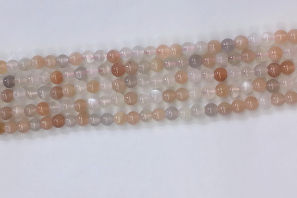 CSS700 15.5 inches 4mm round mixed sunstone beads wholesale