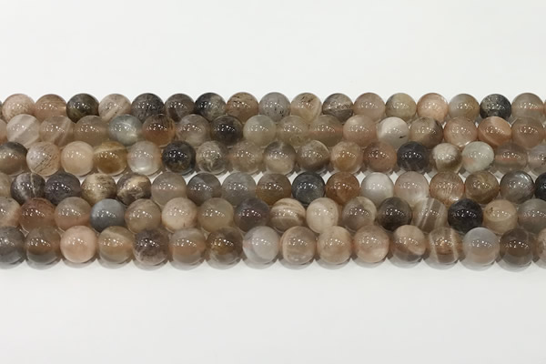 CSS806 15 inches 8mm round rainbow sunstone beads
