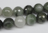CSW15 15.5 inches 12mm faceted round seaweed quartz beads wholesale