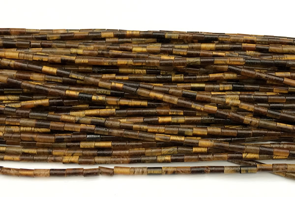 CTB1008 15 inches 2*4mm tube yellow tiger eye beads