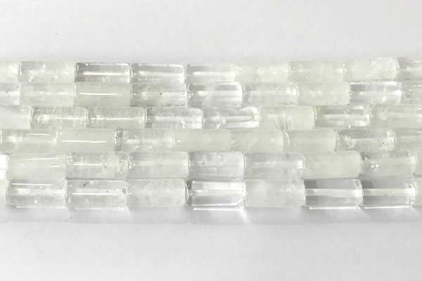 CTB1030 15 inches 8*16mm -8*18mm tube white crystal beads
