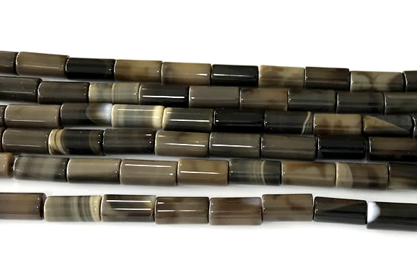 CTB1039 15 inches 8*16mm - 8*18mm tube agate beads