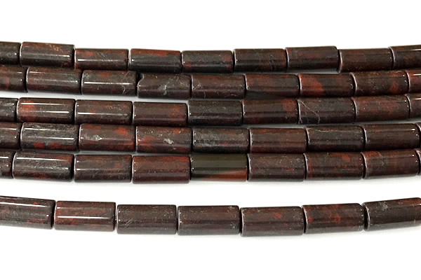 CTB1046 15 inches 8*16mm - 8*18mm tube brecciated jasper beads