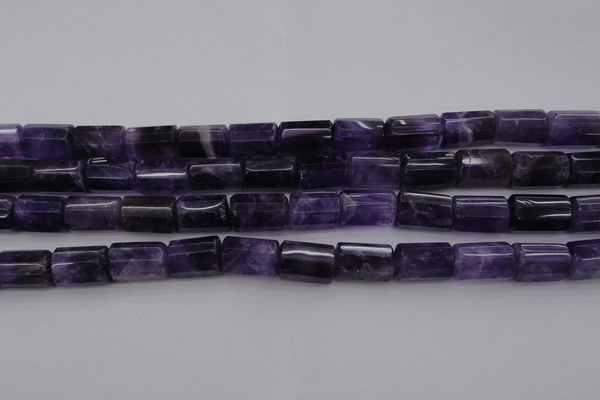 CTB106 15.5 inches 11*15mm faceted tube amethyst gemstone beads