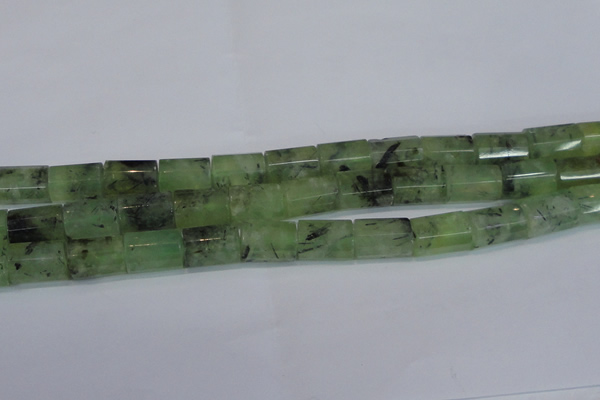CTB215 15.5 inches 13*18mm faceted tube green rutilated quartz beads
