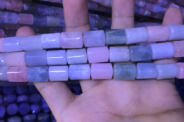 CTB261 15.5 inches 10*12mm - 10*14mm triangle natural morganite beads