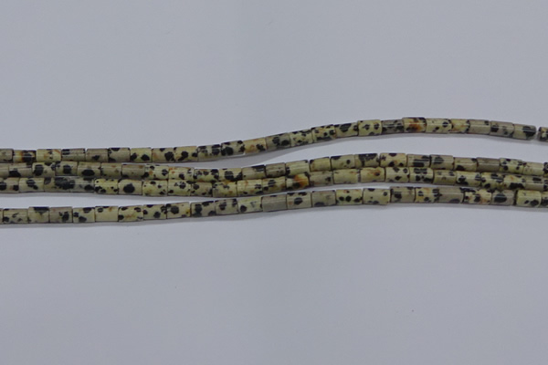 CTB305 15.5 inches 4*6mm tube dalmatian jasper beads wholesale