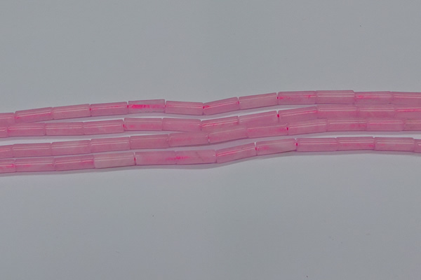 CTB311 15.5 inches 4*13mm tube rose quartz beads wholesale