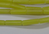 CTB323 15.5 inches 4*13mm tube lemon jade beads wholesale