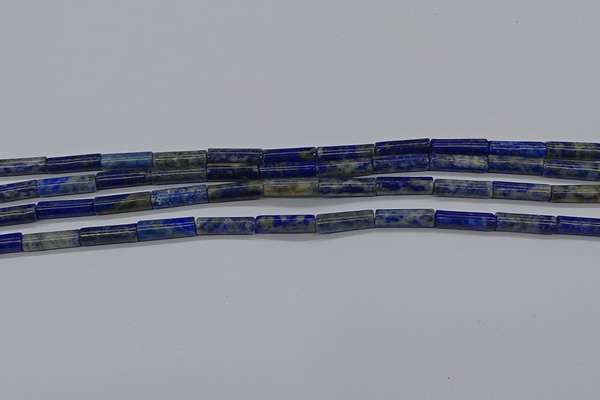 CTB356 15.5 inches 4*13mm tube lapis lazuli beads wholesale