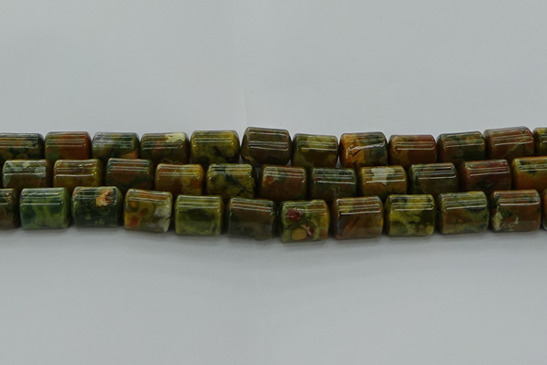 CTB530 15.5 inches 10*13mm triangle rhyolite beads wholesale