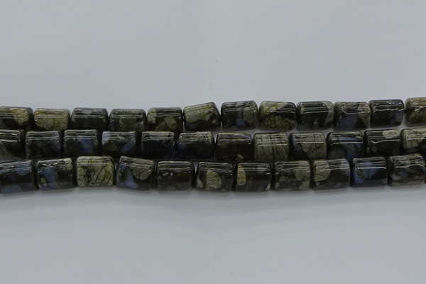 CTB534 15.5 inches 10*13mm triangle grey opal beads wholesale