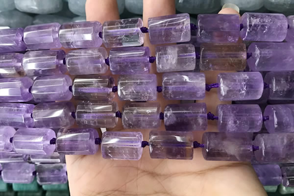 CTB617 15.5 inches 11*16mm - 12*18mm faceted tube ametrine beads