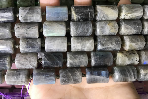 CTB656 15.5 inches 12*16mm faceted tube labradorite beads