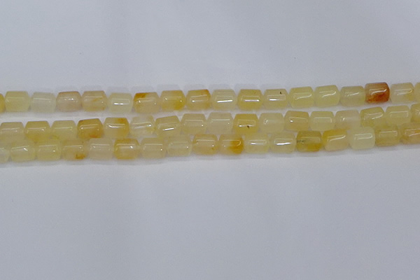 CTB701 15.5 inches 6*8mm tube yellow jade beads wholesale